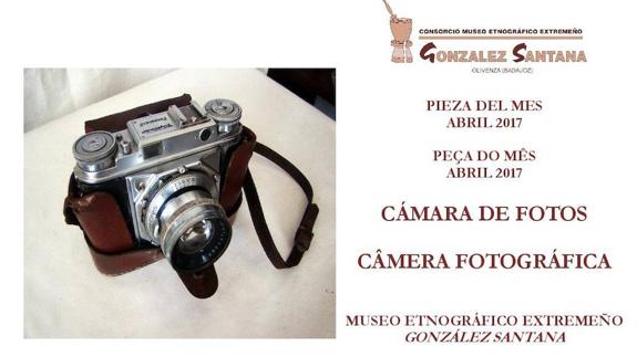 La cámara fotográfica, pieza del mes de abril en el Museo de Olivenza. 