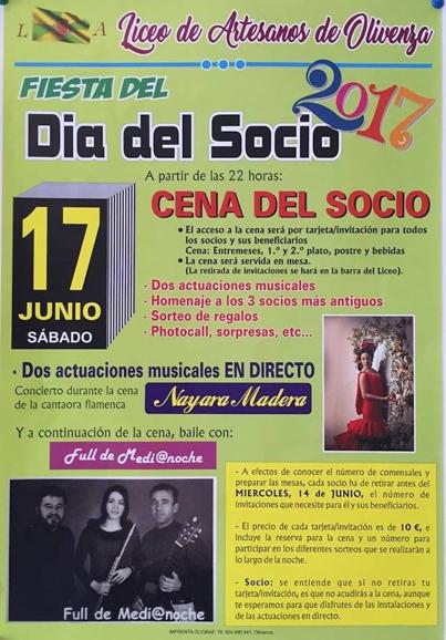 Cartel del evento del Liceo de Artesanos. 