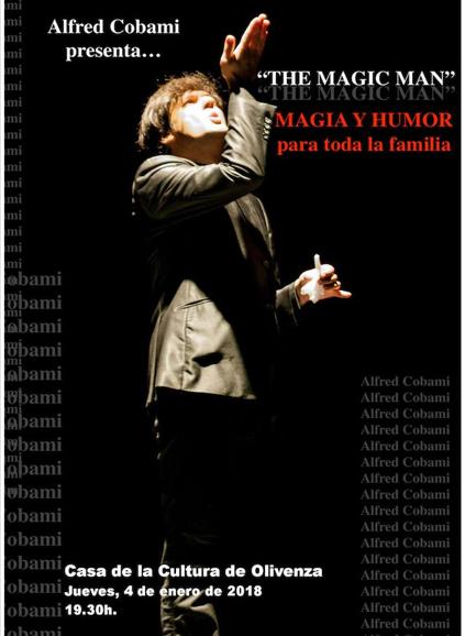 Magia y humor llegan a Olivenza con Alfred Cobami en su espectáculo ‘The Magic Man’