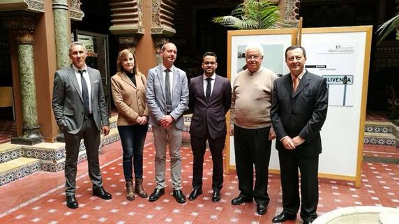 La delegación oliventina, en la Casa do Alentejo. 