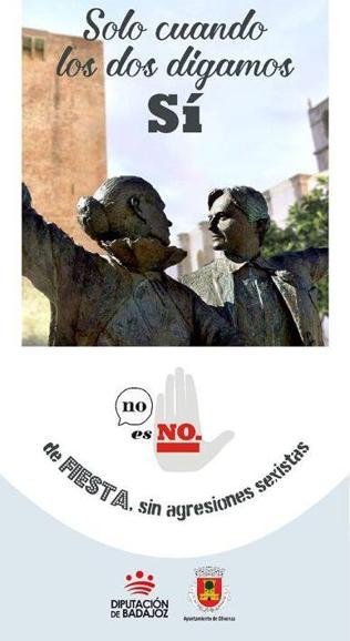 Cartel de la campaña para el Día de Extremadura en Olivenza. 