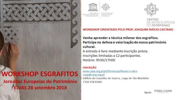 Cartel del curso sobre esgrafiados. CEDIDA