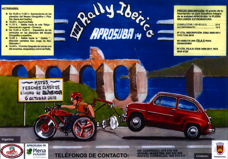 Olivenza acoge el VII Rally Ibérico de motos y coches clásicos a beneficio de Aprosuba 14