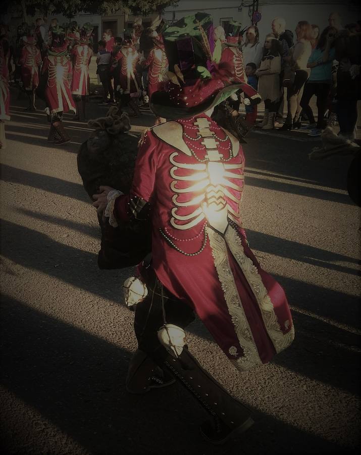 Con una tarde verdaderamente primaveral y de forma puntual se celebró ayer, sábado 2 de marzo, el Desfile de Comparsas en Puebla de la Calzada con gran afluencia de público de la localidad y de pueblos de la comarca para disfrutar con las ingeniosas propuestas ideadas por los carnavaleros de las comparsas, grupos y personas independientes disfrazadas.Una vez finalizado el recorrido en la Plaza de España se procedió a una exhibición de las coreografías de los dos buques insignia del carnaval poblanchino; La Kochera y Vas Como Quieres y finalmente se celebró el concurso con el siguiente resultado:Mejor disfraz individual: Frank de la JunglaMejor disfraz por parejas: Las MonjasMejor grupo pequeño: Los MasaisLos grupos premiados han resultado ser:1. PREMIO: Los amiguitos2. PREMIO: Las Fantásticas3. PREMIO: Había Una Vez4. PREMIO: La Legión al Cielo5. PREMIO: Los Leles