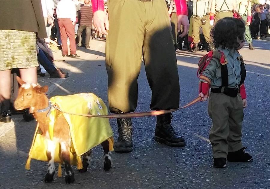 Con una tarde verdaderamente primaveral y de forma puntual se celebró ayer, sábado 2 de marzo, el Desfile de Comparsas en Puebla de la Calzada con gran afluencia de público de la localidad y de pueblos de la comarca para disfrutar con las ingeniosas propuestas ideadas por los carnavaleros de las comparsas, grupos y personas independientes disfrazadas.Una vez finalizado el recorrido en la Plaza de España se procedió a una exhibición de las coreografías de los dos buques insignia del carnaval poblanchino; La Kochera y Vas Como Quieres y finalmente se celebró el concurso con el siguiente resultado:Mejor disfraz individual: Frank de la JunglaMejor disfraz por parejas: Las MonjasMejor grupo pequeño: Los MasaisLos grupos premiados han resultado ser:1. PREMIO: Los amiguitos2. PREMIO: Las Fantásticas3. PREMIO: Había Una Vez4. PREMIO: La Legión al Cielo5. PREMIO: Los Leles