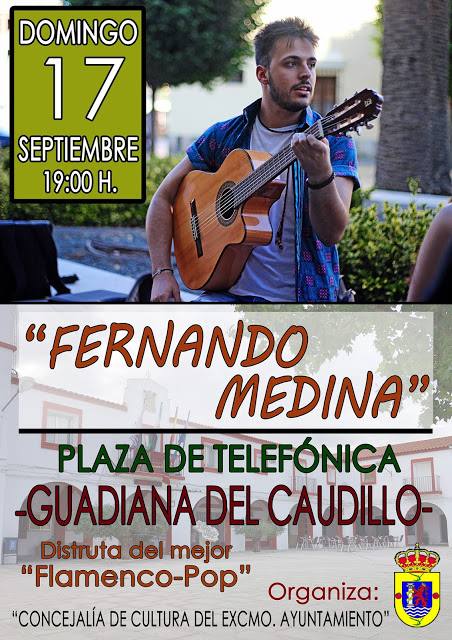 Concierto de Fernando Medina en la feria deGuadiana