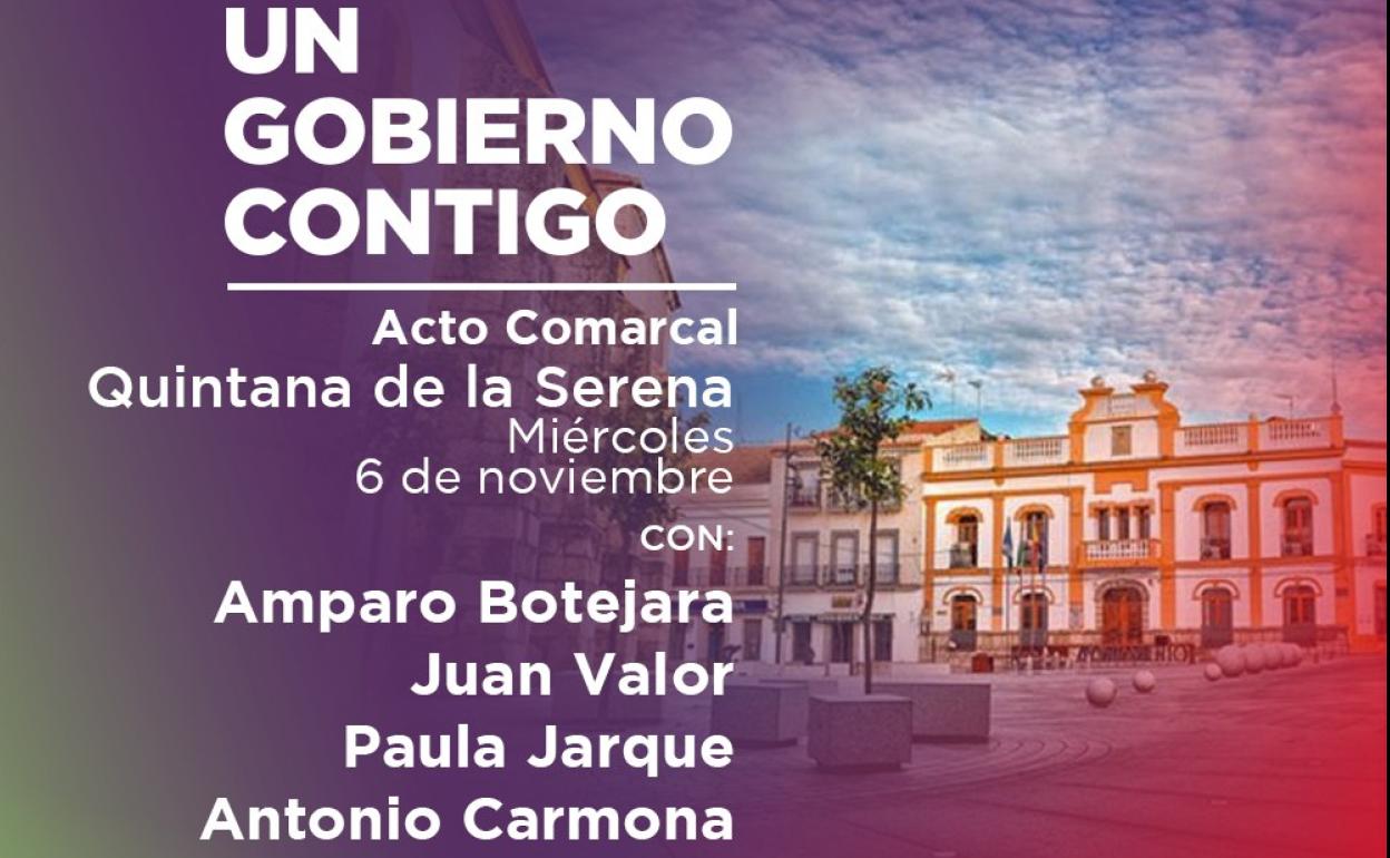 Unidas Podemos celebra el acto comarcal de campaña esta tarde en el auditorio municipal de Quintana