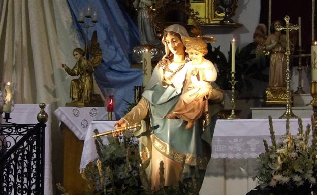 La imagen ha estado expuesta en la parroquia durante todo el mes de agosto 