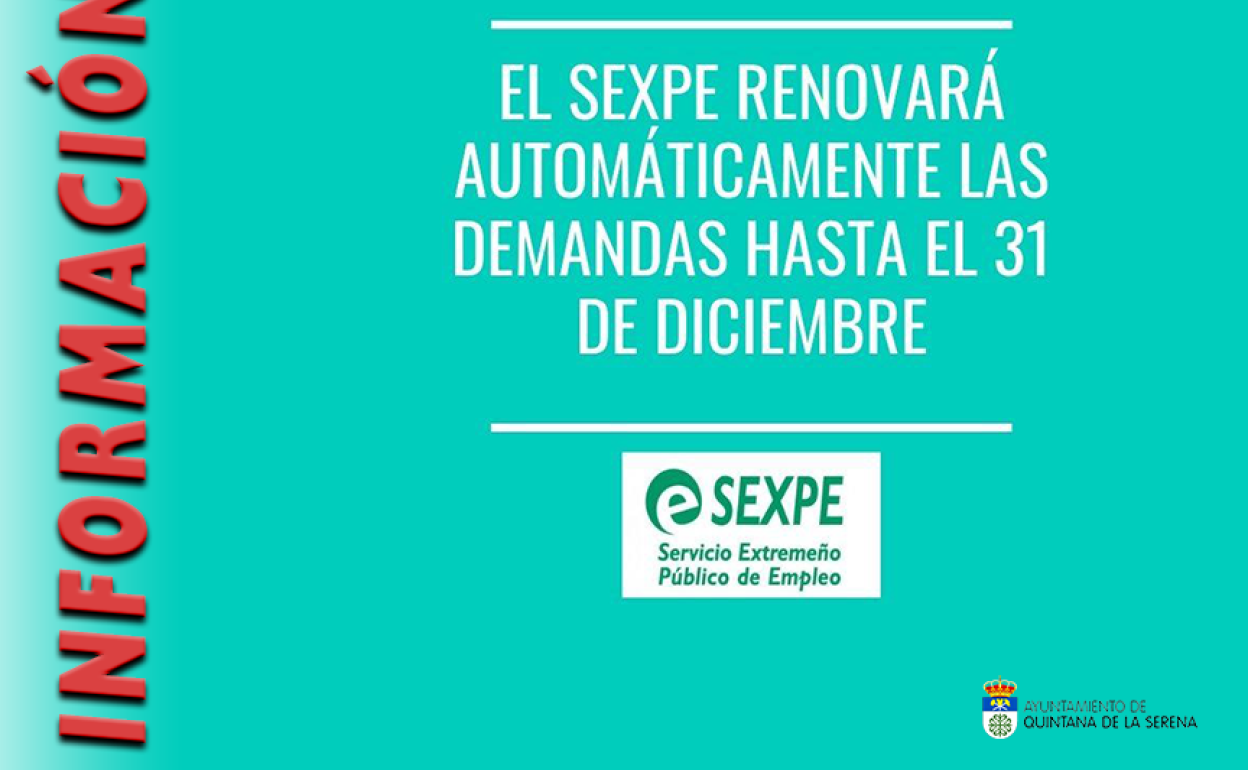 El SEXPE renovará las demandas de empleo automáticamente hasta el 31 de diciembre