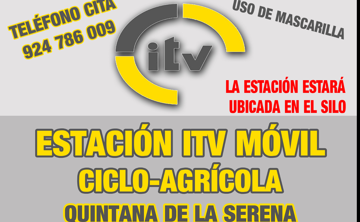 Una estación ITV móvil ciclo-agrícola se instalará en la localidad los días 21, 21 y 22 de octubre