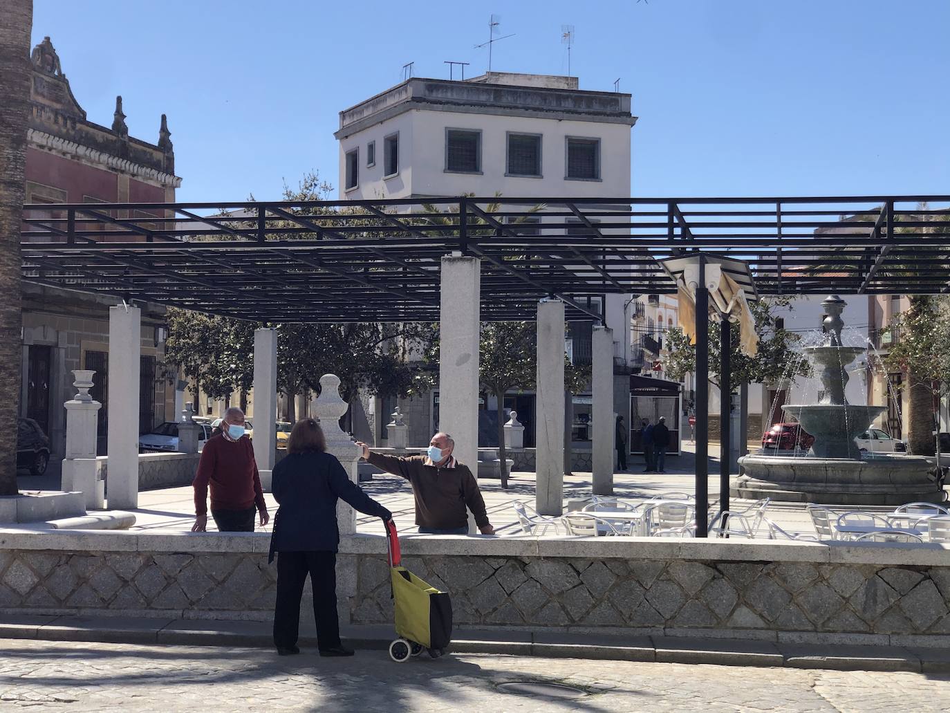 El parque de la plaza Hernán Cortés 
