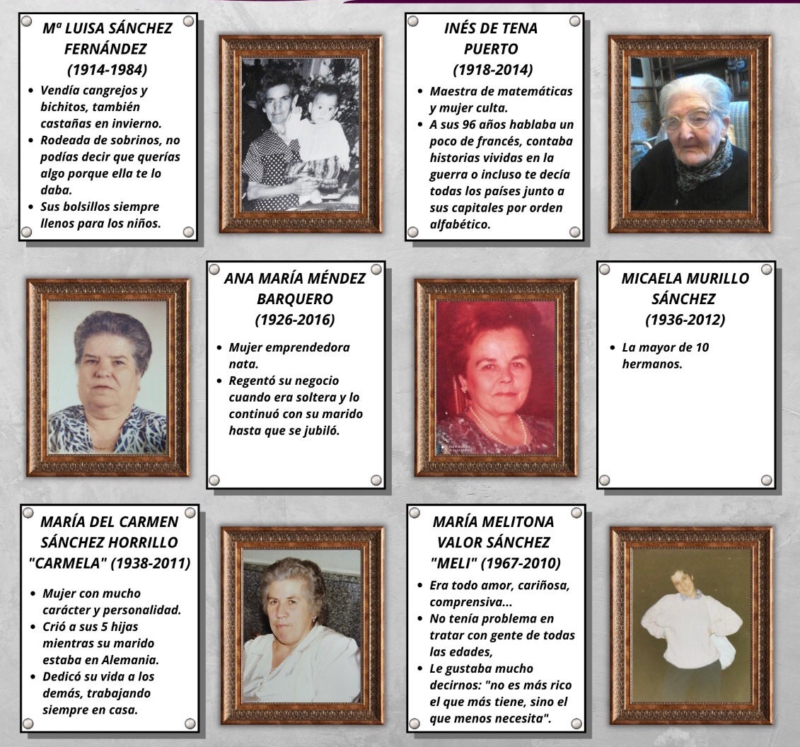 El proyecto '0lvido' recuerda seis mujeres de la localidad por el 8 de marzo