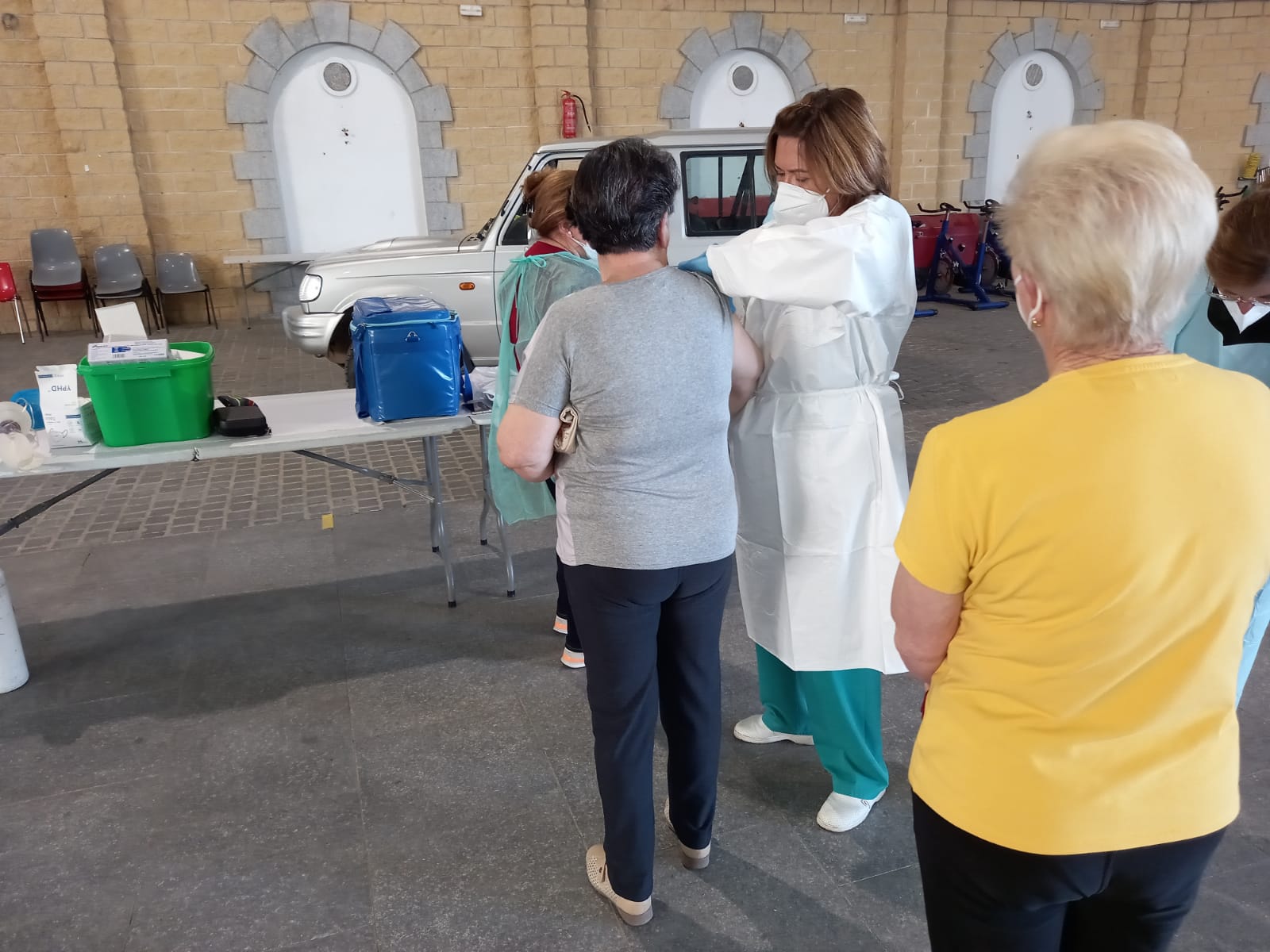 La campaña de vacunación en la carpa 