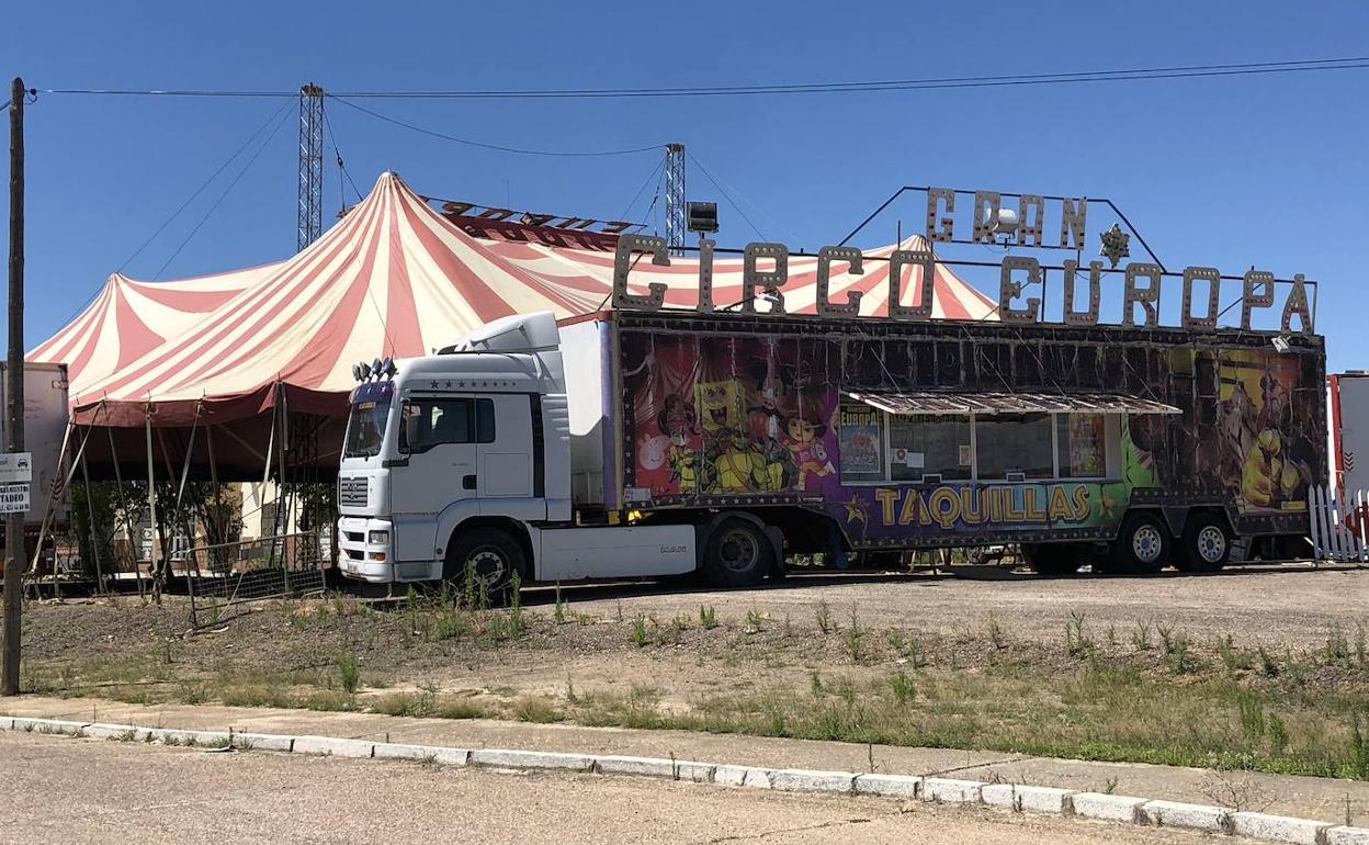 La carpa del circo instalada en Quintana 
