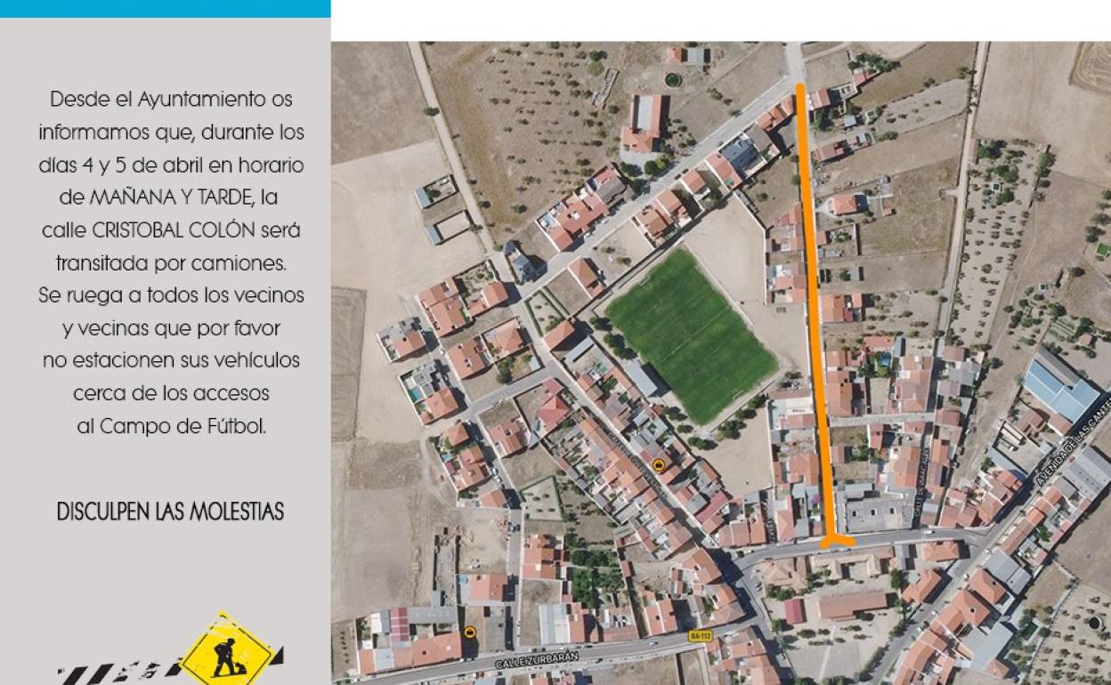 La calle Colón tendrá hoy y mañana tránsito de camiones