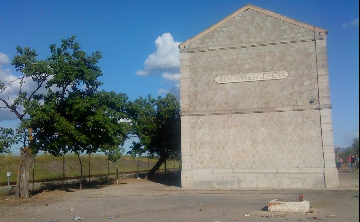 El edificio de la estación posteriormente convertido en albergue 