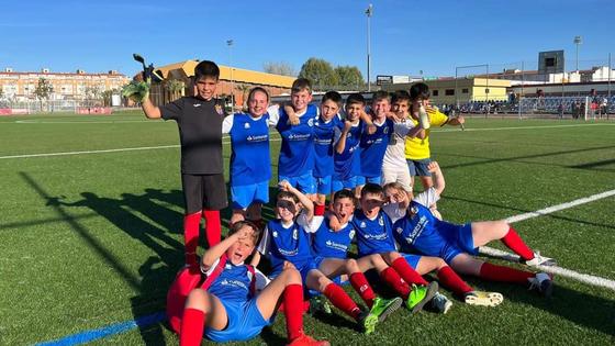 El Alevín B derrota con claridad al CD Don Benito