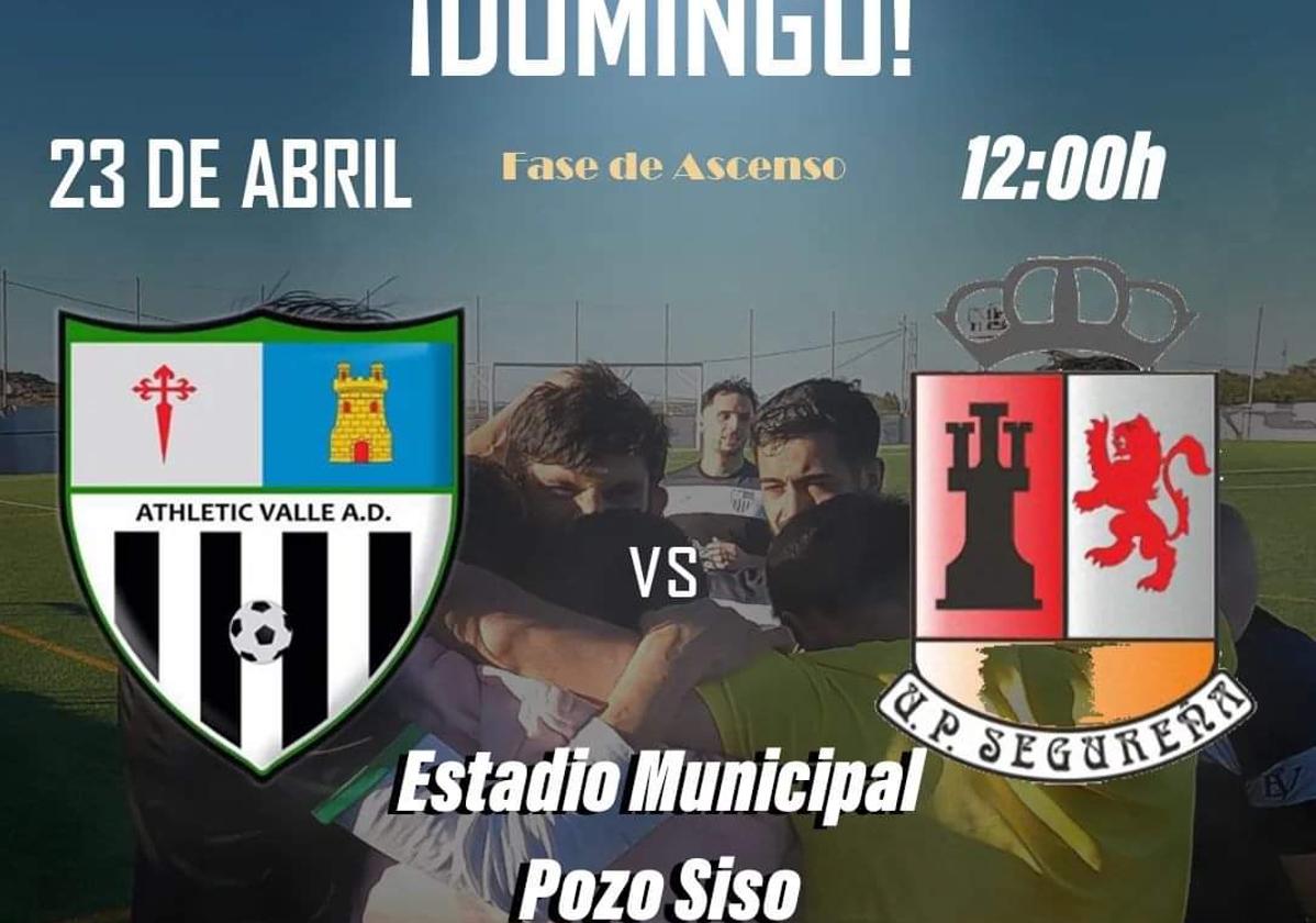 El Athletic Valle recibe a la UP Segureña en la vuelta de la promoción