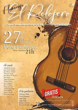 Homenaje a 'El relojero' en la Peña flamenca de Quintana