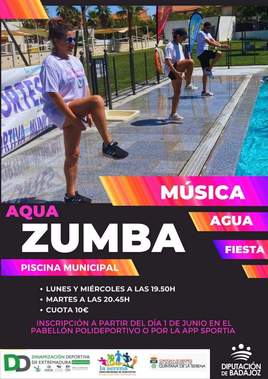 El plazo de inscripción de Aqua Zumba se abre el 1 de junio