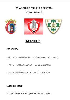 Triangular Escuela de Fútbol en Quintana de la Serena