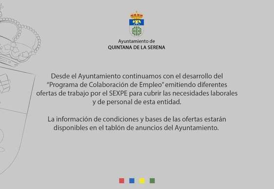 Puesta en marcha del Programa de colaboración económica municipal de empleo