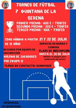 Campeonato de Futbol 7 en Quintana el 22 de junio