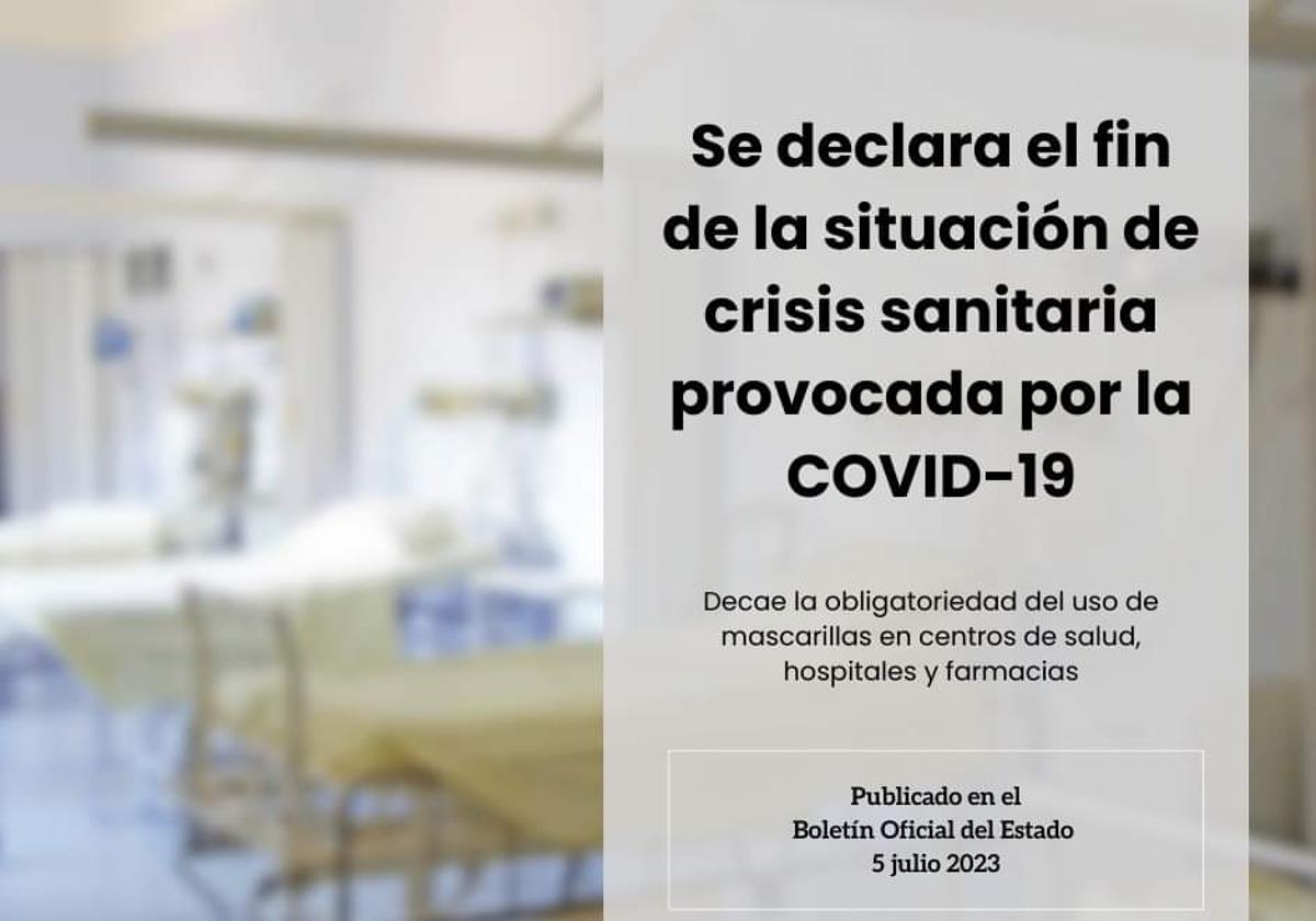Se declara el fin de la crisis sanitaria por la Covid-19