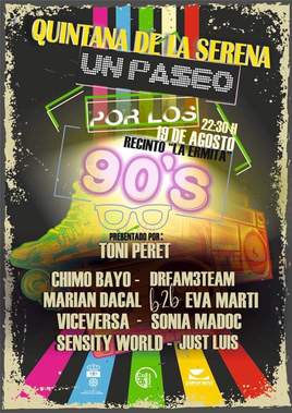 El Ayuntamiento anuncia 'Un paseo por los 90's' el 19 de agosto