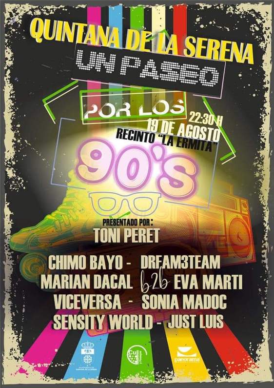 El Ayuntamiento anuncia 'Un paseo por los 90's' el 19 de agosto