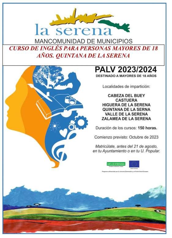 Curso de inglés para mayores de 18 años a través de la Universidad Popular