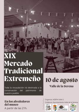 Valle de la Serena celebrará el XIX Mercado tradicional extremeño el 10 de agosto