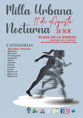 La milla urbana nocturna será el viernes 11 de agosto en el Parque de la Ermita