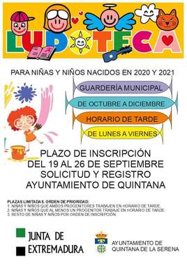 Abierto el plazo de preinscripción para Ludoteca 2023
