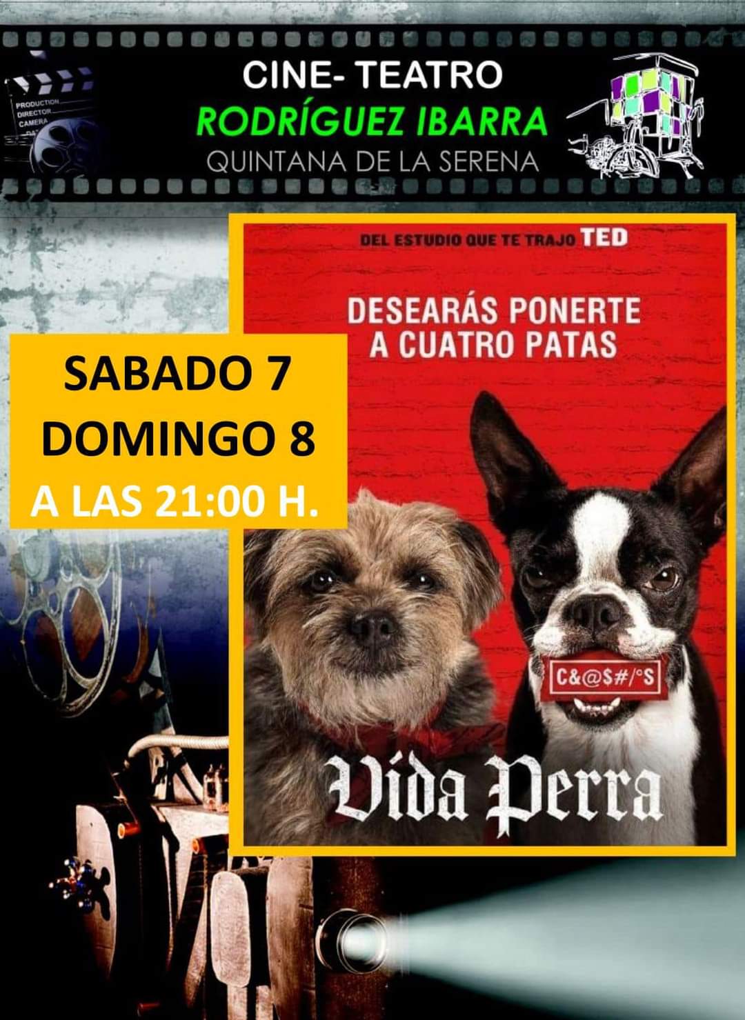 Doble sesión de 'Vida Perra' en el Cine Teatro Rodríguez Ibarra