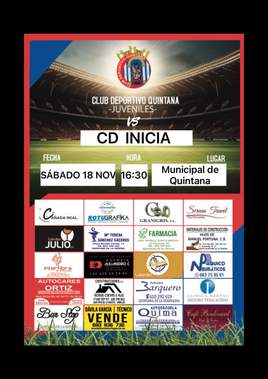 El CD Quintana Juvenil se mide al CD Inicia como local