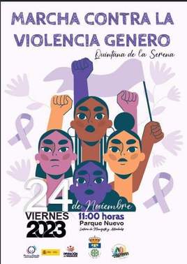Marcha solidaria en Quintana frente a la Violencia de Género