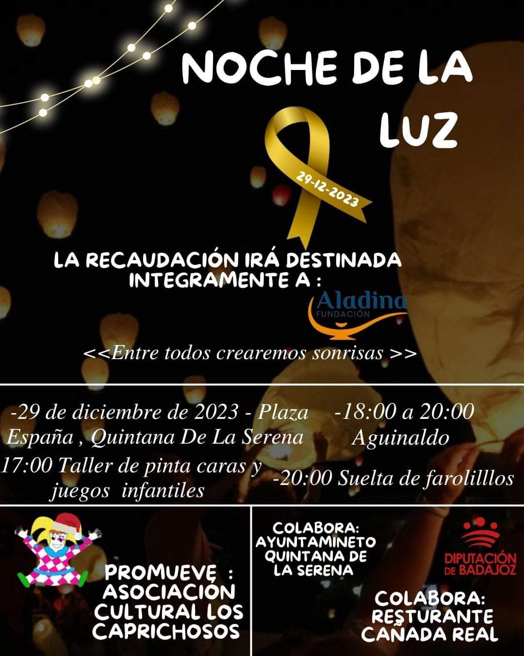 La Asociación Cultural Los Caprichosos promueven el acto benéfico 'Noche de la Luz'