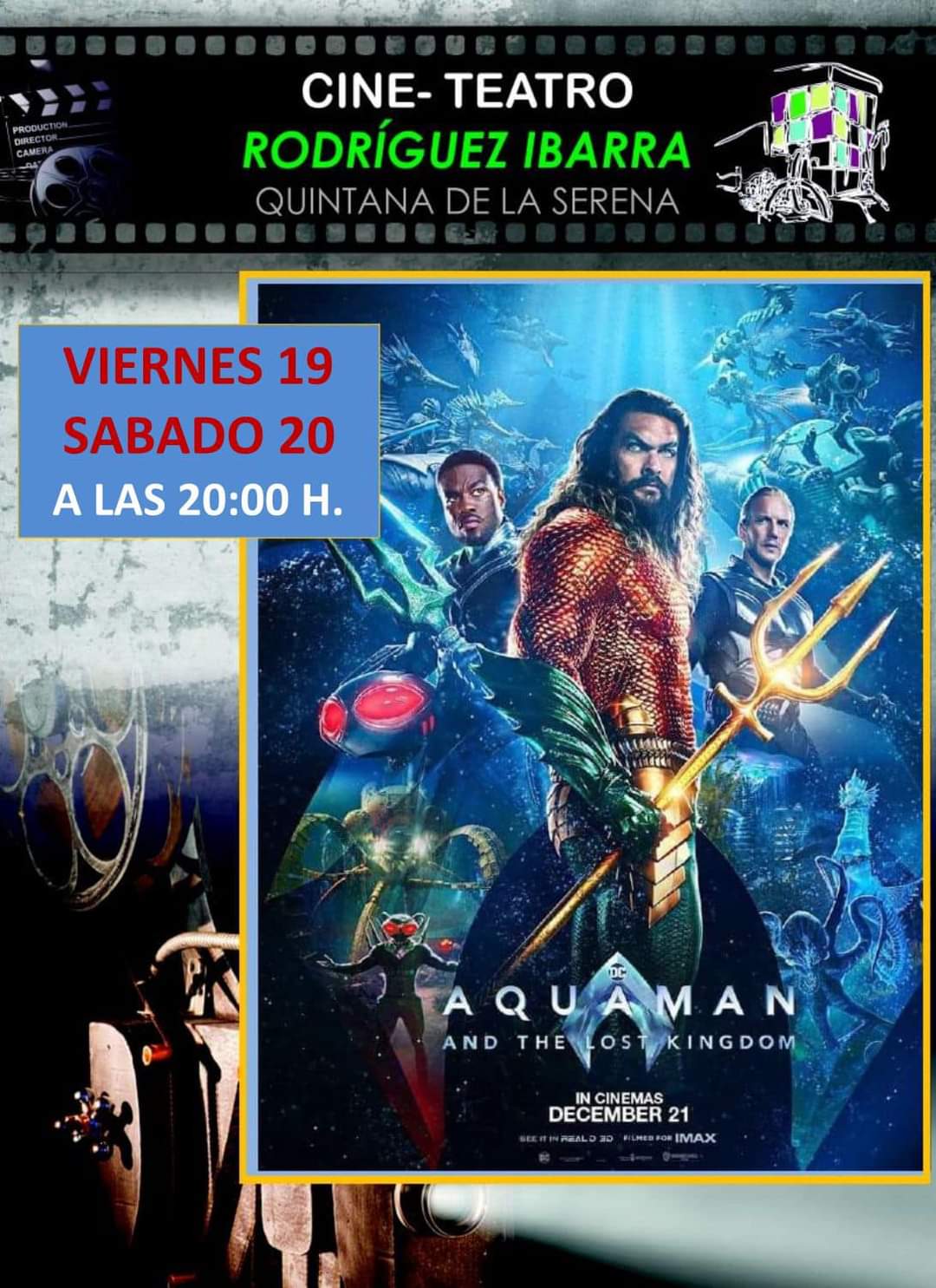 Doble sesión de 'Aquaman' en el Cine Teatro Rodríguez Ibarra