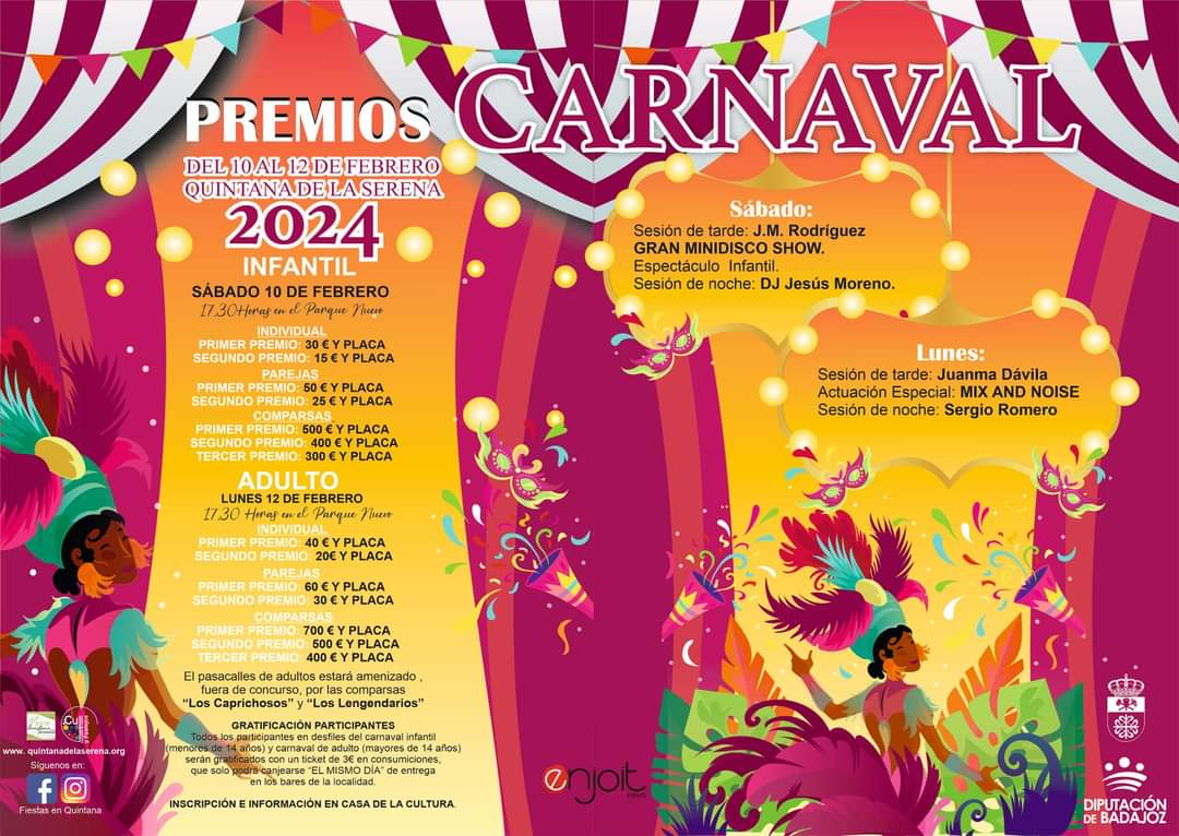 El Ayuntamiento avanza la programación de 'Carnavales 2024'