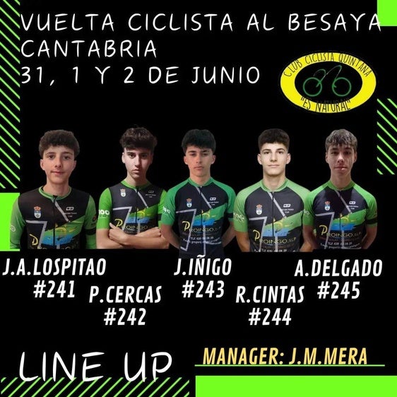 El Quintana Proingo Team anuncia su alineación para la Vuelta a Cantabria