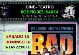 Doble sesión de 'Bad Boys' en el Cine Teatro Rodríguez Ibarra