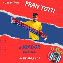 Fran 'Totti' renueva en el CD Quintana