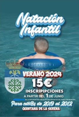 Comienzo del curso de natación infantil en Quintana
