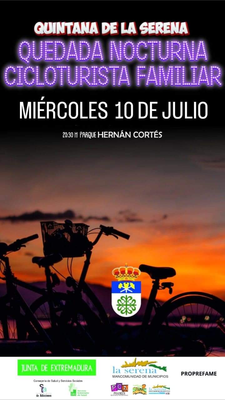 Cambio de día de la quedada cicloturista nocturna