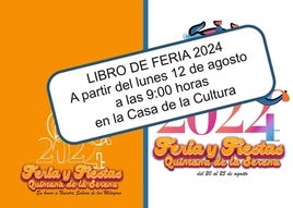 El Ayuntamiento anuncia que el libro de la Feria 2024 estará disponible el lunes 12