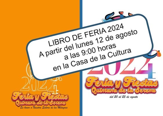 El Ayuntamiento anuncia que el libro de la Feria 2024 estará disponible el lunes 12