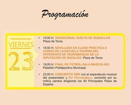 Publicada la programación del cuarto día de Feria 2024