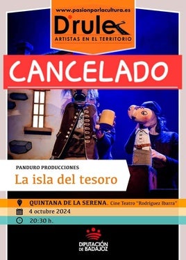 Cancelado el espectáculo teatral 'La Isla del Tesoro'