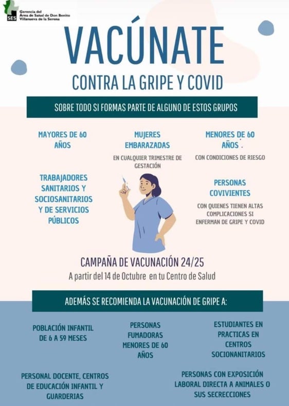 Comienza la campaña de vacunación contra la gripe y el covid
